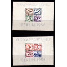 Olympiadeblokke - Miniark - Frimærker - AFA 619-22 og AFA 623-26. 